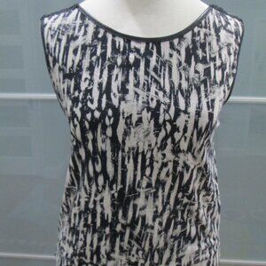 Ona Saez Keyhole Sequin Embellished Abstract Pattern Blouse Top